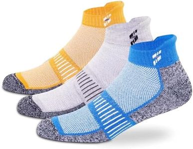 Supersox Ankle Length Socks for Man | Durable Breathable Cotton | Anti-Odor & Antibacterial | Orange, Grey, Royal Blue | Free Size | Pack of 3