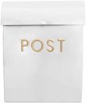 ACL Postbox Wall Mounted Letterbox with Easy Access No Lock for Outdoor Use - Weatherproof and Durable Mailbox, Easy Installation, Strong Construction, Perfect for Homes and Offices (White, Large)