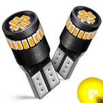 AUXITO 194 LED Bulb Amber Yellow 168 2825 W5W T10 Wedge 24-SMD 3014 Chipsets Replacement Bulbs for Car Dome Map License Plate Courtesy Step Lights, Pack of 2