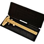 Labworld Brass vernier caliper slide caliper 0-12.5cm with plastic case non rusting pack of 1 metallic for measurement of round objects and depth used in professional industrial,home or general use