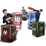 NERF BUNKR Officially Licensed Battle Royale Inflatable Bunker Battlezone - 5 Piece Barricade Set Crates Barrels