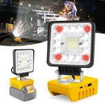 T-SUN LED Work Lights for Dewalt 18v Battery, 36W 5000LM Flood Lights Outdoor with 3 Mode 18V/20V Low Voltage Protection and USB & Type C Charger Port (No Battery)
