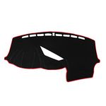 X AUTOHAUX Car Dashboard Cover Nonslip Black Red Dash Mat Pad 139 x 74cm