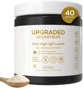 Upgraded Colostrum Powder–600mg IgG per Serving, Certified Organic Grass Fed USA Bovine Colostrum Supplement for Immune Support, Gut Health,Skin Care, Unflavored Protein Powder Alternative-40 Servings