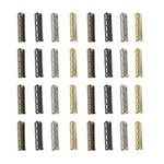 SUPVOX 80 Pcs Shoelace Tip Head, Smooth Replacement Metal Ends Aglet Tips with Bullet Shaped, For Paracord Shoes Clothes Lace DIY repairing