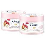 Dove Exfoliating Body Scrub Pomegranate Seeds and Shea Butter Scent 225ml (Pack of 2)