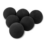 Skyflame Ceramic Fire Balls, Set of 6 Round Fire Stones Set for Indoor and Outdoor Fire Pits or Fireplaces Accessory, 5 Inch, Black