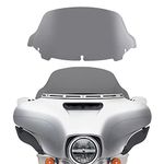 WYNMOTO 10.5" Smoke Wave Windshield Windscreen Wind Splitter Compatible for 2014-2023 Harley Davidson Touring Street Glide Electra Glide 2014 2015 2016 2017 2018 2019 2020 2021 2022 2023