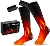 Pinuotu Heated Socks for Men Women, Rechargeable 3.7V 4000mAH Battery Operated Electric Heating Socks, Winter Cold Foot Warmers Thermal Socks for Sport Outdoor and Sking, Hiking