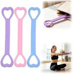 Resistance Bands Figure 8 Exercise Bands for Women, 2026 Elastic Bands for Working Out Arm Back Shoulder Training Elastic Ropes,Exercise Equipment for Yoga Pilates (3PCS)