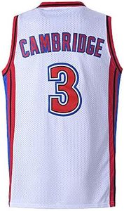 Mens Calvin Cambridge Shirts #3 LA Knights Basketball Jersey, White, Medium