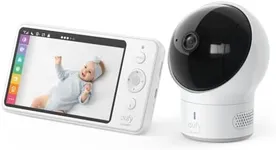 eufy Security Baby Monitor Spaceview E110 with Security Camera and 2-Way Audio, 720p HD Resolution, Night Vision, 5" Display, 110° Wide-Angle Lens Included, Lullaby Player, Sound Alert, Upgraded