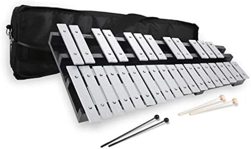 30 Notes Foldable Glockenspiel Xylophone, Percussion Instrument Kit for Adults and Kids- Includes 4 Mallets and Carrying Bag