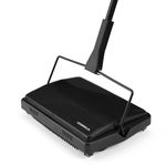 Casabella Carpet Sweeper 11" Electrostatic Floor Cleaner - Black