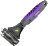 Hertzko Hawwwy Cat Dematting Tool Double Sided Dog and Cat Dematting Comb - for All Pets - Effortlessly Removes Tangles, Mats, and Loose Fur - Safe, Easy Grooming for Cats and Dogs