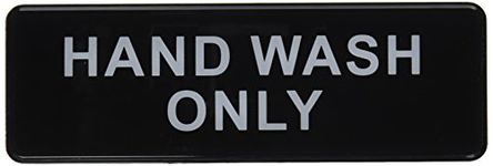 Winco SGN-303 Sign, 3-Inch by 9-Inch, Hand Wash Only