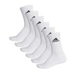 adidas Mens Socks Cush Crw 6Pp, White/White/White/Whi, DZ9353, L EU