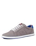 Tommy Hilfiger Men Vulcanised Trainers, Grey (Steel Grey), 43 EU