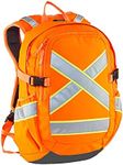 Caribee Switchback - Hi-Vis Reflective and Rugged Backpack for Construction and Motorcycling, Hi Vis Orange, Large