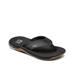 Reef Men's Anchor Flip-Flop, Black/Silver, 8 UK