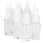 Empty Airbrush Bottles,Airbrush Paint Bottles Jars Plastic Containers for 8 0z of Acrylic Storage Mixing with Ball Jar Bottle Mixer Resealable Empty 30ml Small Squirt 1inch Container Squeeze