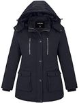 Soularge Women's Winter Plus Size Military Windproof Warm Parka Jacket (Navy,1X)