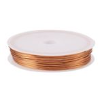 Pandahall 60 Feet Copper Wire 22 Gauge Tarnish Resistant Jewelry Craft Wire Artistic Wire Bare Copper Wire for Wrapping Weaving Gardening Bracelet Making