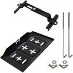 Car Universal Battery Holder Tray with Clamps Adjustable Metal Battery Storage Holder Bracket Set