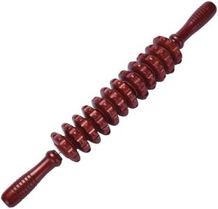 Body Massage Wooden Roller - Stick Roller Massager for Back, Stomach, Thighs, Waist, & Neck - Cellulite Reduction & Release Muscle Tension Tool - Natural Wood Body Massager for Sore Body Muscles