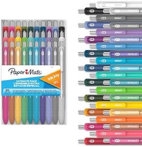 Paper Mate InkJoy Gel Pens Ultimate Pack, Retractable Pens, Featuring Classic, Bright!, and Metallic Pens, Assorted, 30 Count