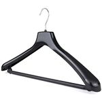 The Hanger Store 4 Plastic Clothes Hangers 45cm With Broad Ends For Coats, Jackets, Suits, Trousers & Skirts