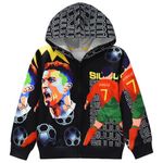 DYWPYCLQ Kids Boys' Hoodie Fashion Sweater Game Cartoon Girls' Jacket Long Sleeve Zipper Coat Casual Wear Clothes 5-13years (CA/US, Age, 11 Years, 12 Years, Style 3)