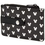 Buckle-Down Women's Wallet ID/Card Holder-Mickey Mouse Head Monogram Black/White, 4.5" x 3.0"