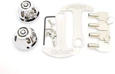 Lidlox 1032-C - Bar End Helmet Lock Pair for Kuryakyn ISO and Kinetic Grips, Chrome.