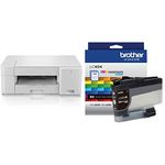 Brother MFC-J1205W INKvestment Tank Multifunction Colour Inkjet Printer & Genuine LC404BK Yield Black INKvestment Tank Ink Cartridge