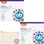 Tampons Super Bundle with o.b Extra Protect Ultimate Leakage Protection Dynamic Fit Technology for Heavy Days (2 x 42 Pieces) and Wishesla Multipurpuse Fabric Cosmetic Bag (German Version)