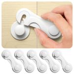 6-Pack Child Proof Locks for Cabinet Doors, Pantry, Closet, Wardrobe, Cupboard, Drawers - 3M - No Drilling - Child Safety Locks for Cabinets and Drawers - Baby Proofing Cabinet Lock