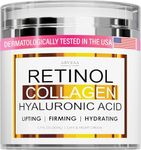 Retinol Cream for Face - Face Moisturizer with Collagen and Hyaluronic Acid - Anti Aging Cream for Women and Men - Day and Night Facial Skin Care - Wrinkle - Neck & Décolleté - 1.7 fl oz