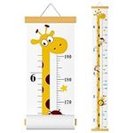 Outivity Baby Height Growth Chart Wall Hanging Measuring Ruler for Kids, Removable Canvas and Wood Wall Ruler for Bedroom Nursery Wall Decoration