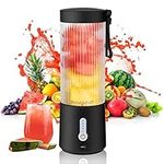 Binineew Portable Blender for Smoothies and Shakes - 15oz Personal Size Blender USB Rechargeable - Multifunction Food Mixer Small Juicer Cup Mini Blender for Kitchen Travel Outdoors Gym Office