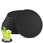 8 Pack Silicone Coasters for Drinks, Non-Slip Cup Coasters Heat Resistant Silicone Cup Mat Soft Coaster Coffee Coasters for Coffee Beer Mug Wine Glass, Perfect for Protecting Office Home Desks