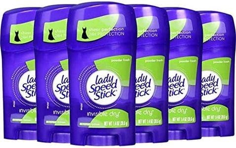 Lady Speed Stick Invisible Dry 24 Hour Powder Fresh, 1.4 Oz (6 Pieces)