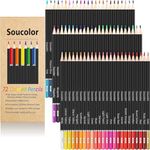 Soucolor 72 Artist Grade Coloring Pencils Marco Raffine Colored Drawing Pencils for Artwork Office Art Therapy Books