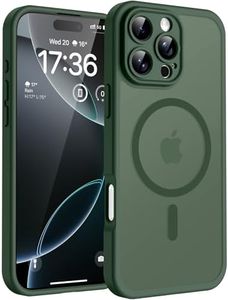 TOCOL for iPhone 16 Pro Max Phone Case Compatible with Magsafe Full Camera Protection Drop Protection Magnetic Translucent Matte Back Bumper Phone Case for 16 Pro Max 6.9-Inch (Alpine Green)