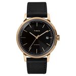 Timex Men's Marlin Automatic 40mm Watch, Black/Gold, One Size, Marlin Automatic