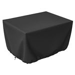 Fire Pit Table Cover for Outland Living 401/403 Outdoor Propane Gas Fire Table, 44 Inch Heavy Duty Waterproof Rectangular Fire Pit Cover, Black