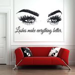 DXLING Beauty Salon Quote Wall Decal Stickers Make Up Store Home Decoration Murals (LC720 Black)