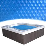 AURSK SPA and Hot Tub Bubble Cover, 12mil 7x7 Foot Square Hot Tub Thermal Blanket,Insulating Blanket for Outdoor Hot Tubs,Blue