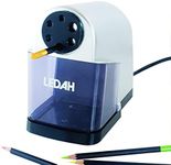 Ledah Electric Pencil Sharpener, 6-Hole Sizes up to 11.6mm, Heavy-Duty Steel Blade, Auto-Stop & Overheat Protection, Non-Skid Suction Feet for School, Home, Office