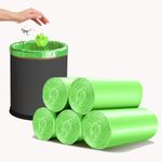 4-6 Gallon Small Trash Bags Strong Garbage Bags, Strong Material Disposable, Durable Plastic Trash Bags for Office Home Kitchen Waste Basket Liner, 5 rolls 100 count(Green)